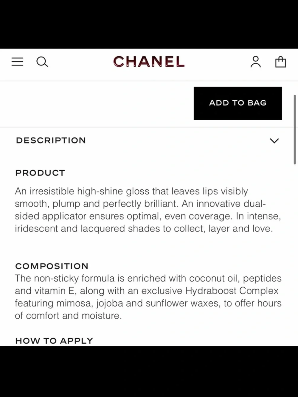 CHANEL ROUGE COCO GLOSS in 726 ICING